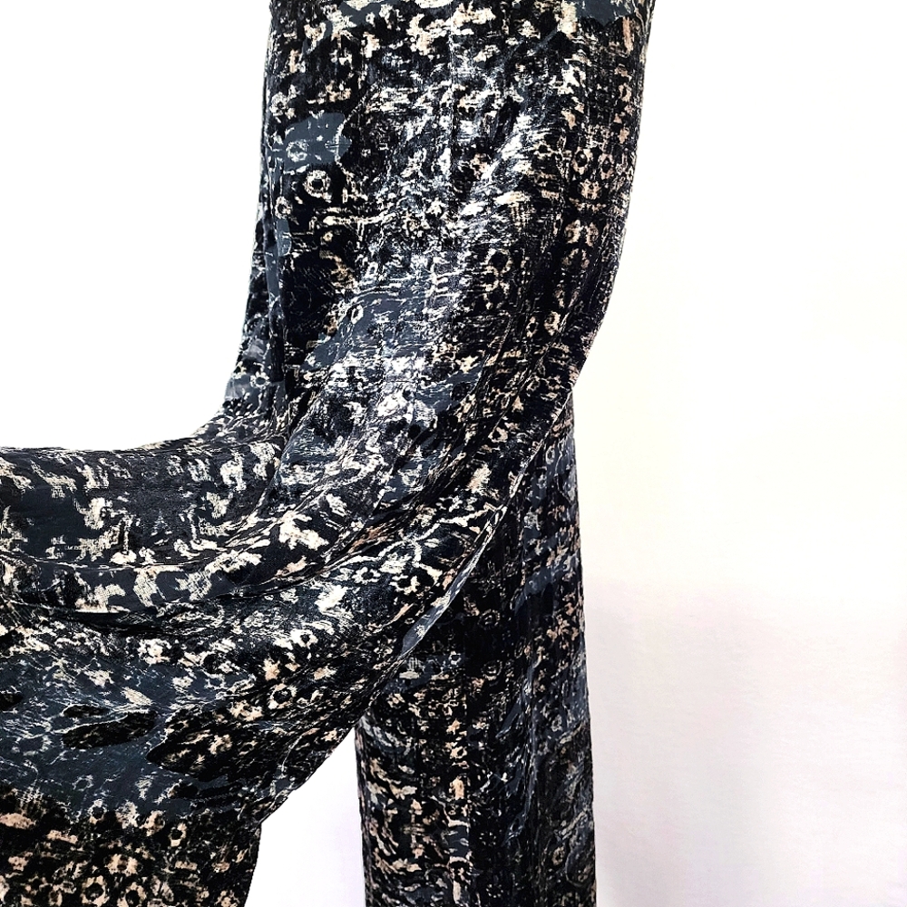 NWT Haute Hippie Psycho Velvet Burn Out Wide-Leg Pants Size 6 Fully Lined - Picture 8 of 10
